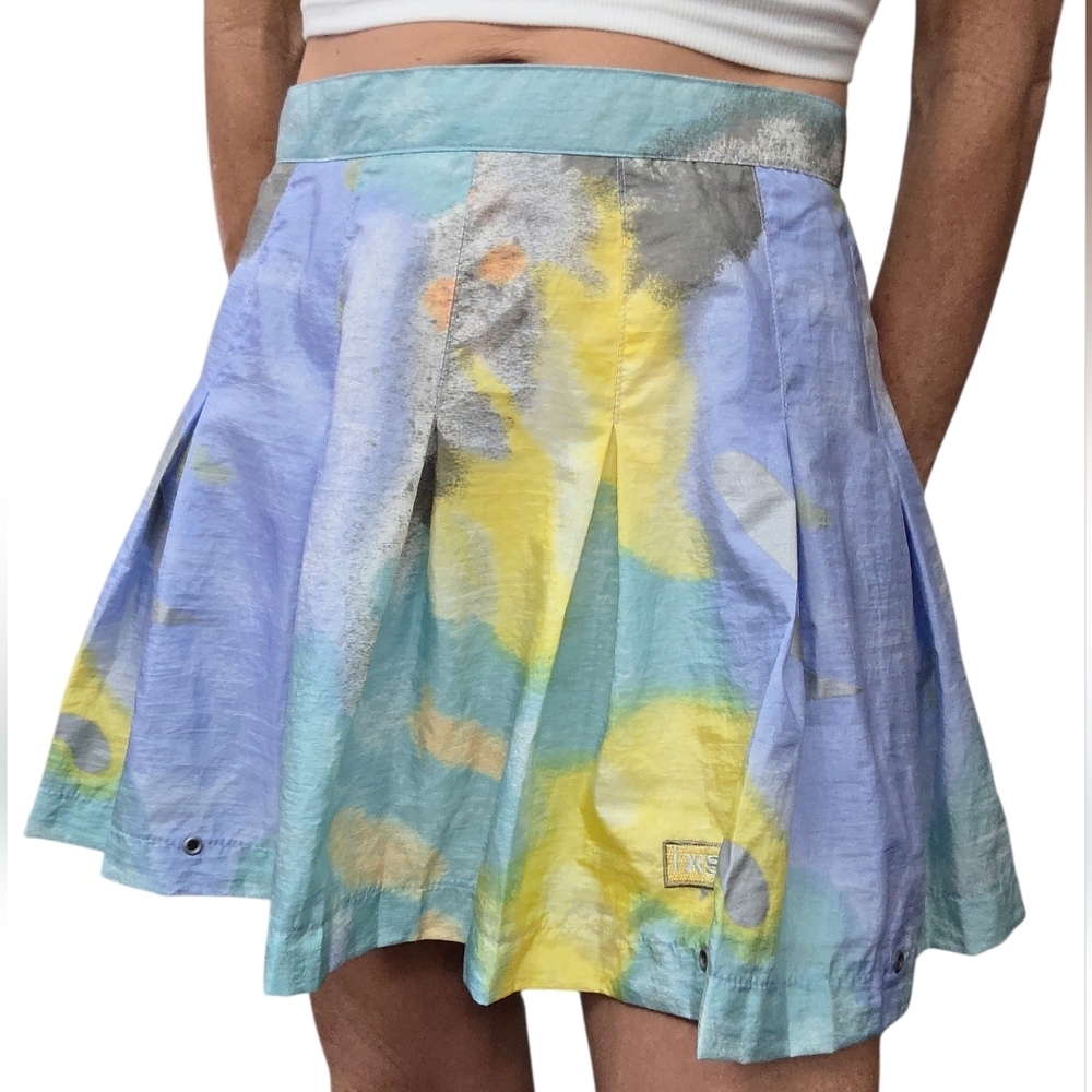 Vintage 90s IXSPA Jamie Sadock Pleated Mini Skirt Abstract Golf 10